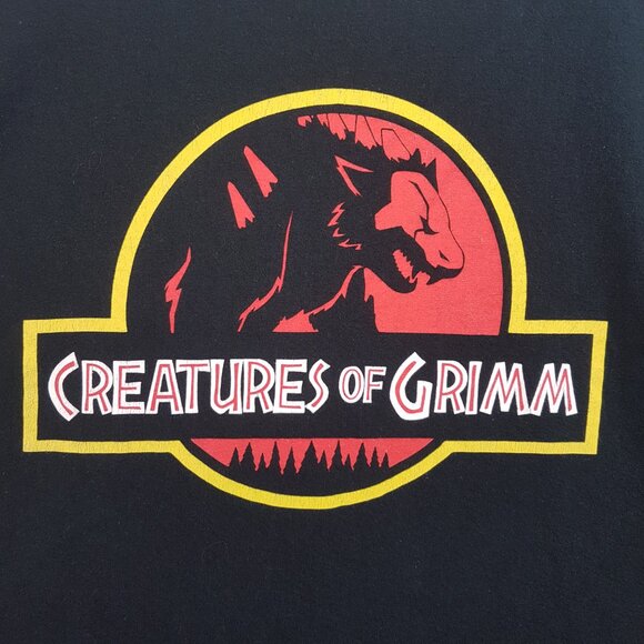 Vintage ROOSTER TEETH Creatures of Grimm Tee Shirt Large US L Graphic Tee Black - Picture 4 of 12